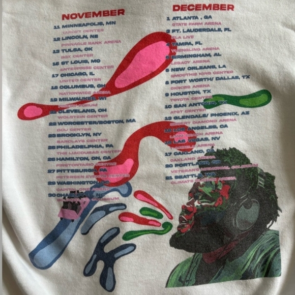 NWOT Men's Rod Wave Beautiful Mind Tour Graphic Hoodie - Picture 6 of 8